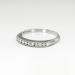 Art Deco 1930's Vintage Ten Stone Diamond Milgrain Channel Set Wedding Band Stacking Ring Platinum