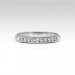 Art Deco 1930's Vintage Ten Stone Diamond Milgrain Channel Set Wedding Band Stacking Ring Platinum