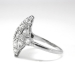 Art Deco Vintage 1930's Old European Cut Diamond Filigree Navette Ring Platinum