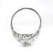 Art Deco Vintage 1930's Old European Cut Diamond Filigree Navette Ring Platinum