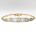 Antique Art Nouveau 1910 Old European Cut Rose Cut Single Cut Diamond Bracelet Platinum 18k Yellow Gold