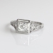 Art Deco Engagement Ring Circa 1930's J.E. Caldwell & Co. Old European Cut Diamond Platinum Wedding Ring