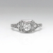 Art Deco Engagement Ring Circa 1930's J.E. Caldwell & Co. Old European Cut Diamond Platinum Wedding Ring