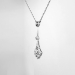 Vintage 1930's Art Deco Old Cut Diamond Wedding Necklace Pendant 14k White Yellow Gold