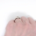 Vintage Estate Retro 1950's Emerald Cut Baguette Single Cut Diamond Wedding Band Engagement Ring 14k White Gold Keepsake Set