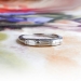 Art Deco Wedding Band Platinum Three Stone Baguette Diamond 1930's Stacking Ring