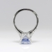 intage Sapphire Diamond Ring 9.36ct t.w. Unique Emerald Cut Periwinkle Sapphire Engagement Anniversary Something Blue Ring Platinum