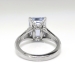 intage Sapphire Diamond Ring 9.36ct t.w. Unique Emerald Cut Periwinkle Sapphire Engagement Anniversary Something Blue Ring Platinum