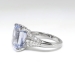 intage Sapphire Diamond Ring 9.36ct t.w. Unique Emerald Cut Periwinkle Sapphire Engagement Anniversary Something Blue Ring Platinum