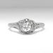 Art Deco Engagement Ring Circa 1930's Vintage Old European Cut Diamond Engagement Solitaire Ring 18k White Gold