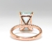 Vintage Emerald Cut Aquamarine Solitaire Ring Circa 1990's Braided Rope 14k Rose Gold Cocktail Statement Ring