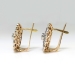 Art Deco Diamond Sapphire Earrings Circa 1930's Vintage Blue Sapphire Diamond Halo Earrings Platinum 18k Yellow Gold