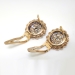 Art Deco Diamond Sapphire Earrings Circa 1930's Vintage Blue Sapphire Diamond Halo Earrings Platinum 18k Yellow Gold