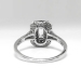 Vintage Emerald Cut Diamond Old European Cut Diamond Halo Filigree Hand Engraving Engagement Anniversary Platinum Ring 