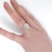 Vintage Emerald Cut Diamond Old European Cut Diamond Halo Filigree Hand Engraving Engagement Anniversary Platinum Ring 
