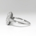 Vintage Emerald Cut Diamond Old European Cut Diamond Halo Filigree Hand Engraving Engagement Anniversary Platinum Ring 