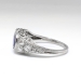 Art Deco Sapphire Ring Circa 1920's 2.43ct t.w. Double Old Cut Diamond Blueberry Blue Natural Sapphire Filigree Engagement Ring Platinum