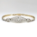 Antique Edwardian Diamond Filigree Bracelet Platinum 14k 7.25 Inch Wrist