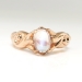 Antique Art Nouveau 1900's Moonstone Birthstone Engagement Cocktail Ring 14k Rose Gold