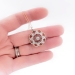 Edwardian Antique Diamond Pendant Circa 1915 Old European Cut Rose Cut Diamond Pendant Necklace Platinum 14k Rose Gold