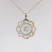 Edwardian Antique Diamond Pendant Circa 1915 Old European Cut Rose Cut Diamond Pendant Necklace Platinum 14k Rose Gold