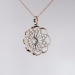 Edwardian Antique Diamond Pendant Circa 1915 Old European Cut Rose Cut Diamond Pendant Necklace Platinum 14k Rose Gold