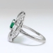 Art Deco Emerald Cut Emerald Diamond Ring Circa 1930's Vintage 1.52ct t.w. Anniversary Birthstone Multistone Ring Platinum