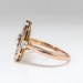 Antique Rose Gold Diamond Ring Art Nouveau 1900's .63ct t.w. Navette Cocktail Unique Engagement Ring 18k Platinum
