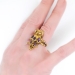 Vintage Amethyst Diamond Owl Ring Circa 1950's Figural Birthstone Gift Birthday Ring 14k Yellow Gold