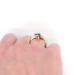 Antique Art Nouveau 1900's Garnet & Old Mine Cut Diamond Birthstone Cocktail Bypass Ring 18k Gold