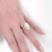 Vintage Natural 4.50ct Opal Solitaire Ring Circa 1980's in Rope Edge Bezel 14k Yellow Gold