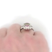 Huge Vintage 1920's 7.21ct t.w. Edwardian Pink Topaz Peridot Diamond Navette Cocktail Birthstone Ring Platinum