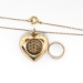 Antique 1880's Pave' Cabochon Natural Turquoise Victorian Gold Heart Locket 10k Rose Yellow Gold