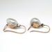 Antique Art Nouveau 1900's Old Mine Cut Diamond Gray Baroque Pearl Drop Earrings 14k Rose Gold Sterling Silver