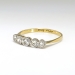 Art Nouveau Antique 1900's .44ct t.w. Old European Cut Diamond Five Stone Anniversary Ring 18k Yellow Gold Platinum