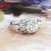 Vintage Art Deco 1930's 1.70ct t.w. Old European Cut Diamond Platinum Engagement Wedding Anniversary Ring