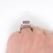 Vintage Amethyst Diamond Ring Circa 1940's Rose De France Filigree Cocktail Birthstone Anniversary Ring Platinum