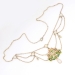 Vintage Opal Enamel Necklace Circa 1950's Natural Opal Festoon Necklace 15 inches 10k Gold