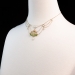 Vintage Opal Enamel Necklace Circa 1950's Natural Opal Festoon Necklace 15 inches 10k Gold