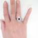 Vintage Sapphire Diamond Ring 2.10ct t.w. Circa 1930's Art Deco Navette Filigree Wedding Birthstone Engagement Ring Platinum