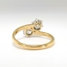 Vintage Toi Et Moi Double Diamond Ring 1ct t.w. Old European Cut Bypass Engagement Anniversary Ring 18k Yellow Gold Platinum