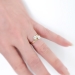 Vintage Toi Et Moi Double Diamond Ring 1ct t.w. Old European Cut Bypass Engagement Anniversary Ring 18k Yellow Gold Platinum