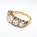 Antique Diamond Anniversary Band 3.59ct t.w. Circa 1890's Old Mine Cushion Cut Rose Cut Diamond Filigree Ring 18k Yellow Gold