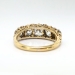 Antique Diamond Anniversary Band 3.59ct t.w. Circa 1890's Old Mine Cushion Cut Rose Cut Diamond Filigree Ring 18k Yellow Gold
