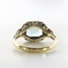 Art Deco Aquamarine Diamond Ring Circa 1930's Two Tone Filigree Engagement Birthstone Ring 14k Gold