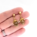 Victorian Antique Diamond Earrings Circa 1890's .50ctw Old Mine Cut & Rose Cut Diamond Shell Drop Earrings 18k Yellow Gold
