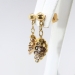 Victorian Antique Diamond Earrings Circa 1890's .50ctw Old Mine Cut & Rose Cut Diamond Shell Drop Earrings 18k Yellow Gold