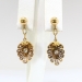 Victorian Antique Diamond Earrings Circa 1890's .50ctw Old Mine Cut & Rose Cut Diamond Shell Drop Earrings 18k Yellow Gold