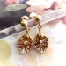 Victorian Antique Diamond Earrings Circa 1890's .50ctw Old Mine Cut & Rose Cut Diamond Shell Drop Earrings 18k Yellow Gold