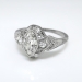 Vintage Art Deco Marquise Diamond Filigree Hand Engraved Engagement Anniversary Ring Platinum